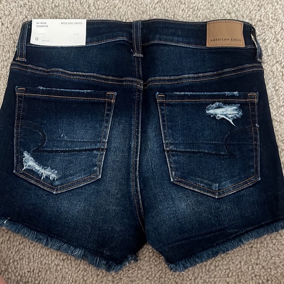 American eagle next level stretch high rise Jean shorts size 0 - Picture 2 of 3